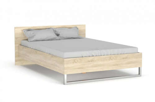 dřevěná manželská postel v dekoru dub sonoma
