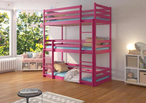 moderní dřevěná dětská patrová postel
