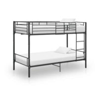 Černá kovová patrová postel o rozměru lůžka 90x200 cm