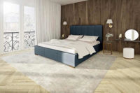 Moderní čalouněná postel 140x200 cm s úložným místem