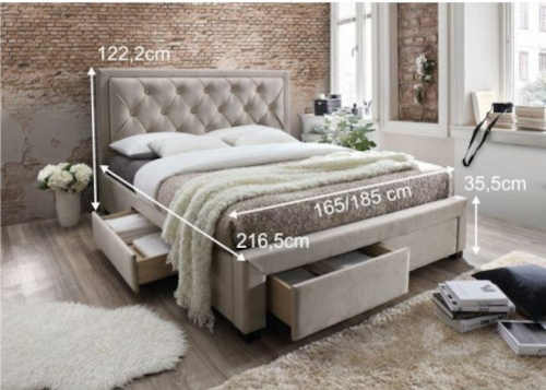 kvalitní čalouněná manželská postel