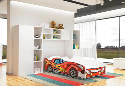 postel pro děti ve tvaru auta