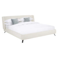 Bílá čalouněná manželská postel Bonami o rozměru 180x200 cm