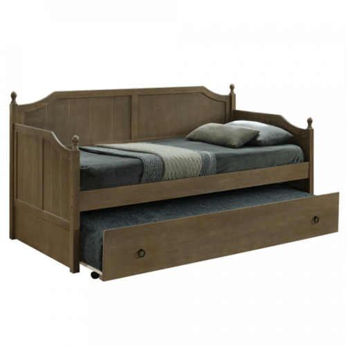 Dřevěná jednolůžková postel s přistýlkou v antickém stylu