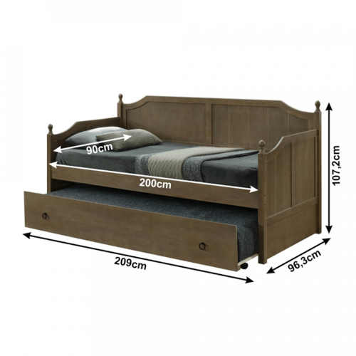 jednolůžková postel s přistýlkou