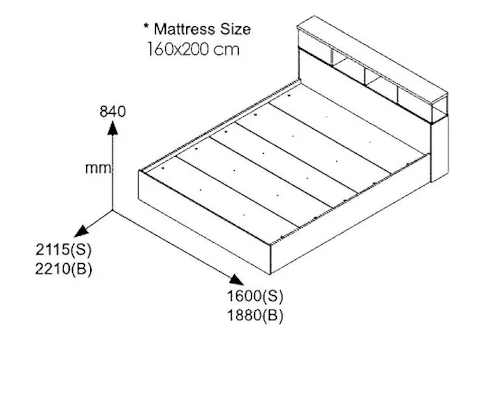 moderní dřevěná manželská postel - rozměry