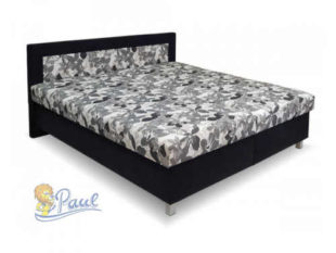 Čalouněná dvoulůžková postel s matrací a úložným prostorem