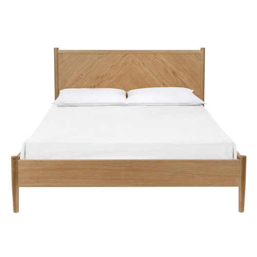 Komfortní manželská postel 180x200 cm s krásnou kresbou dřeva