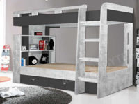 Patrová postel v moderním designu s dostatkem úložného místa