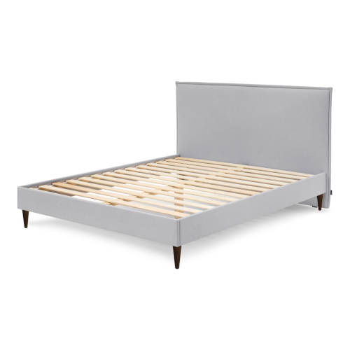čalouněná dvoulůžková šedá postel