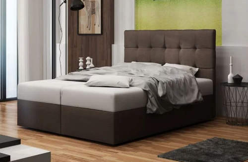 Manželská postel 180 x 200 cm s matrací roštem a úložným prostorem