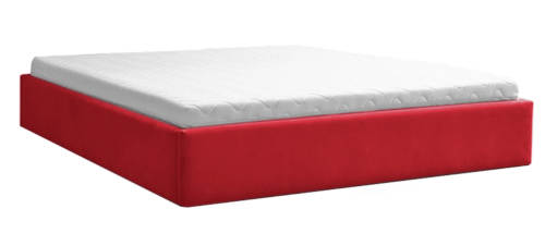 Levná červená postel jeden a půl lůžka