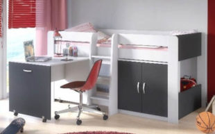 Multifunkční dětská patrová postel FUNNY s komodou a PC stolem