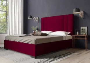Moderní čalouněná postel 120x200 cm s vysokým čelem, různé barevné provedení