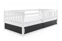 Dřevěná dětská postel 80x160 cm s ohrádkou